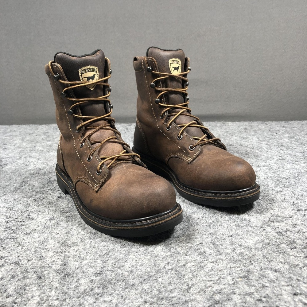 Irish Setter 83861 Boots Mens 9 Brown Leather Work Combat ASTM F2892 EH Safety